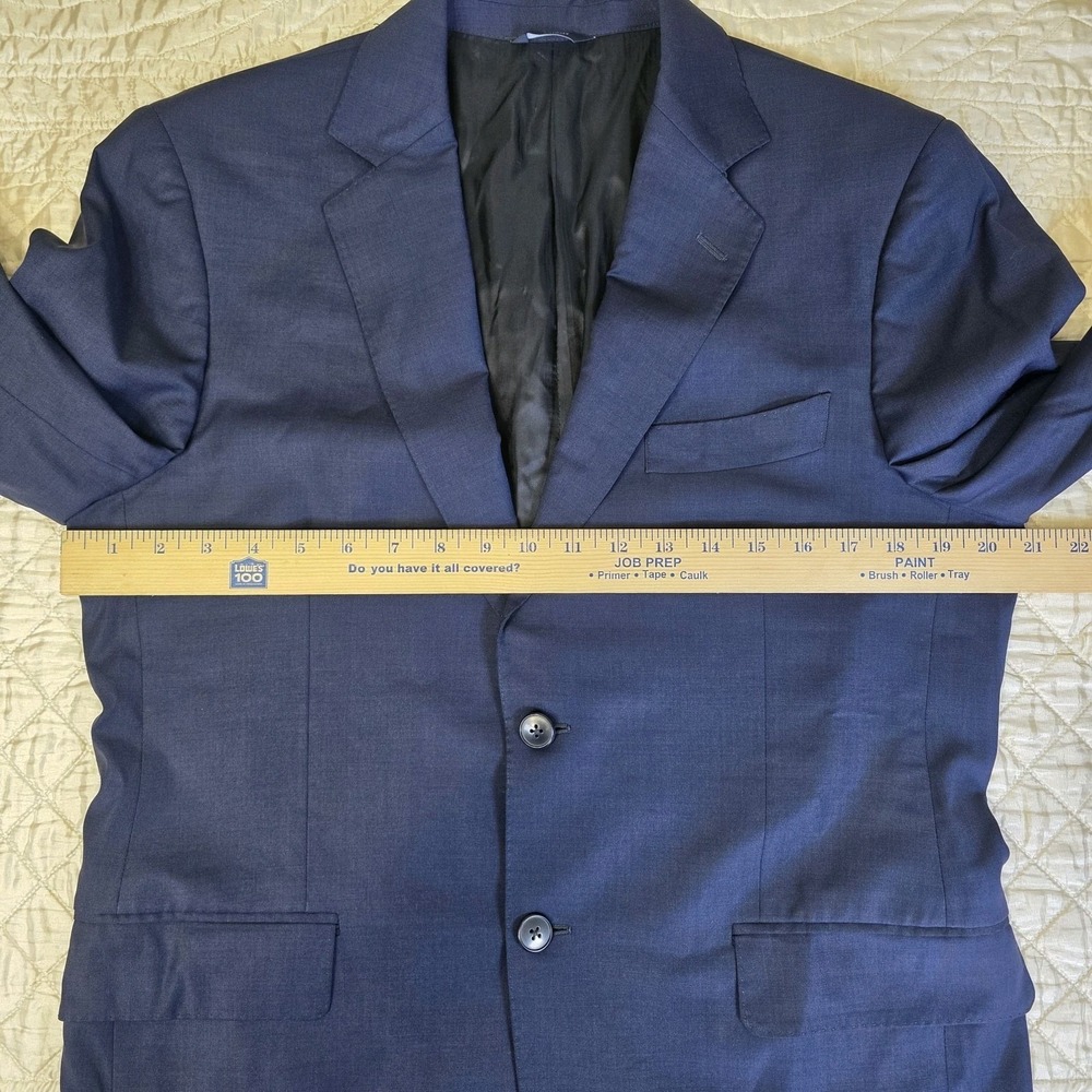 TMB Tombolini‎ Giacca Linea Cinque Blue Blazer 50R 100% Italian Virgin Wool FLAW